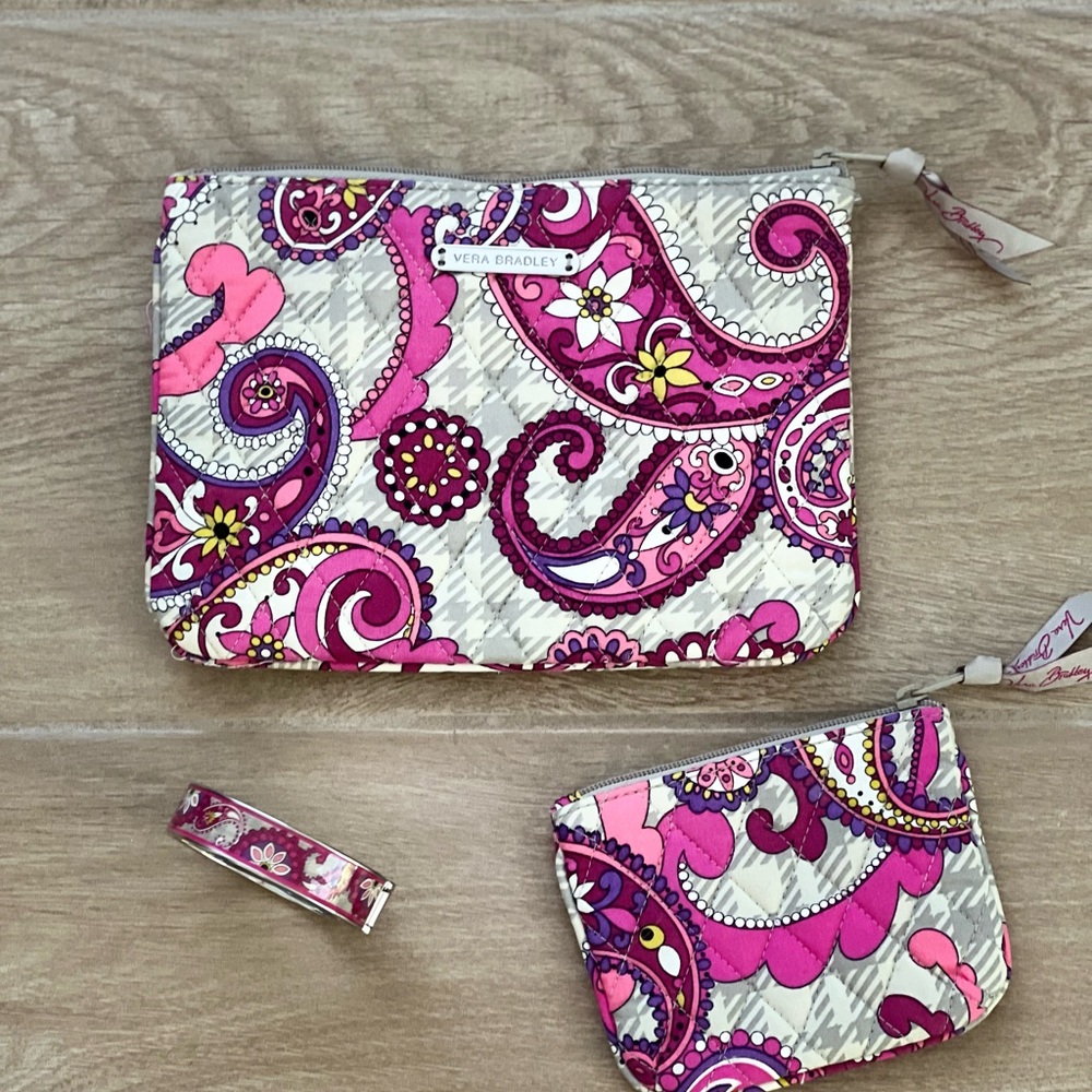 Vera Bradley Gift Set: Paisley Meets Plaid Pattern